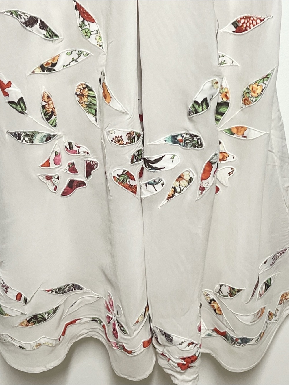 Anthropologie Farm Rio Quintana White Embroidered Floral maxi dress Sz 0 - Picture 10 of 11